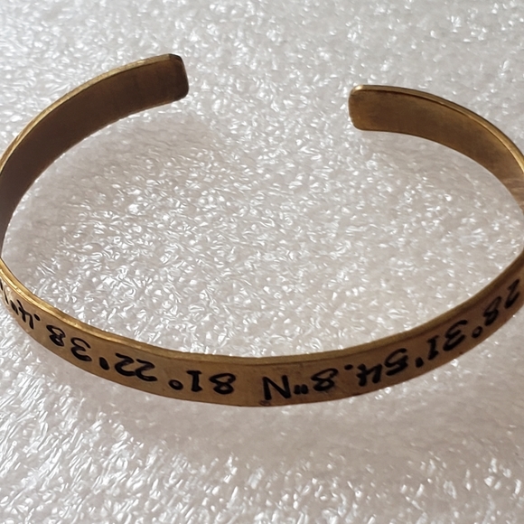 custom latitude & longitude coordinates bracelet | location gps coordinate brace - Picture 7 of 7
